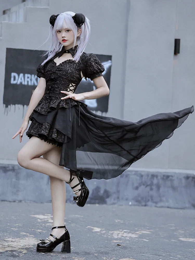 ボレロチェーン ブラックスリーブ パフビーズ付き