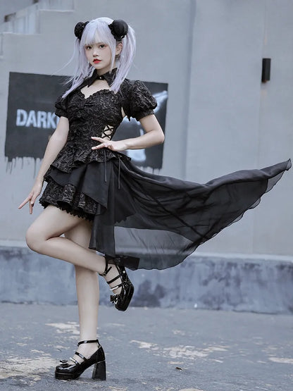 ボレロチェーン ブラックスリーブ パフビーズ付き