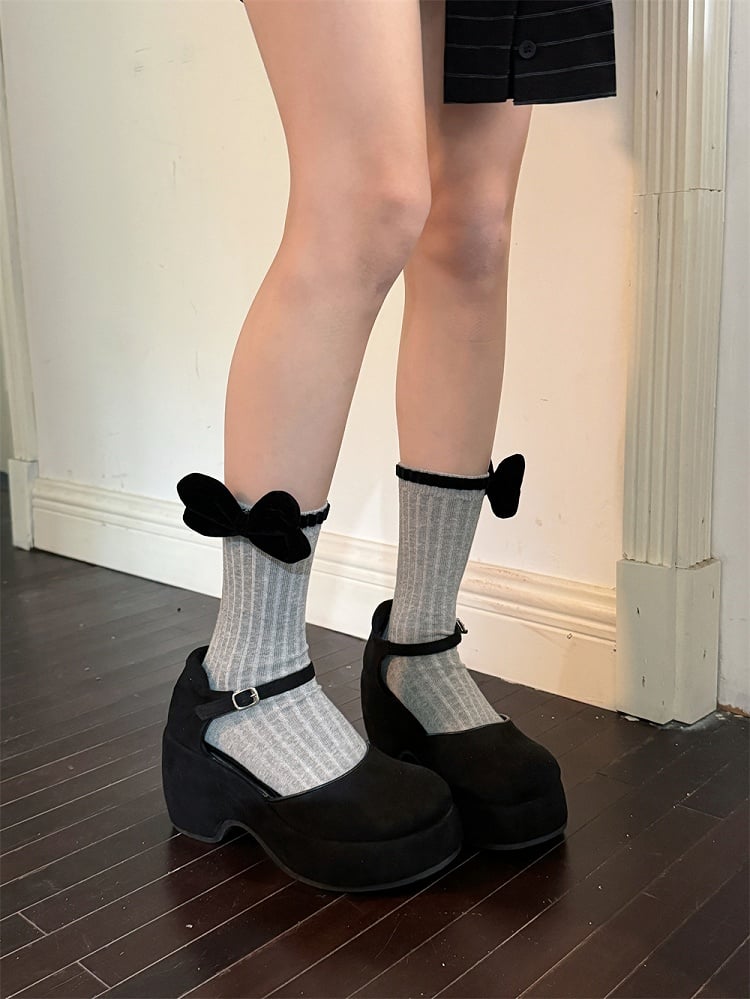 Color 3 Bowknot Detail Options Ankle Socks