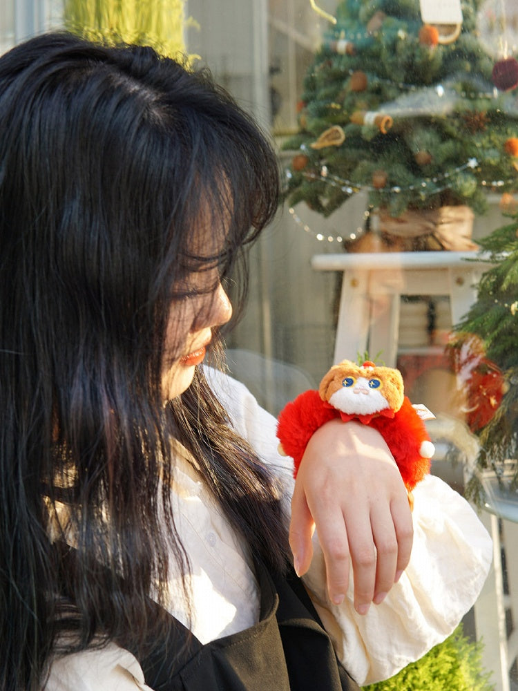 5 Colors Options Cute Kitty Design Scrunchies