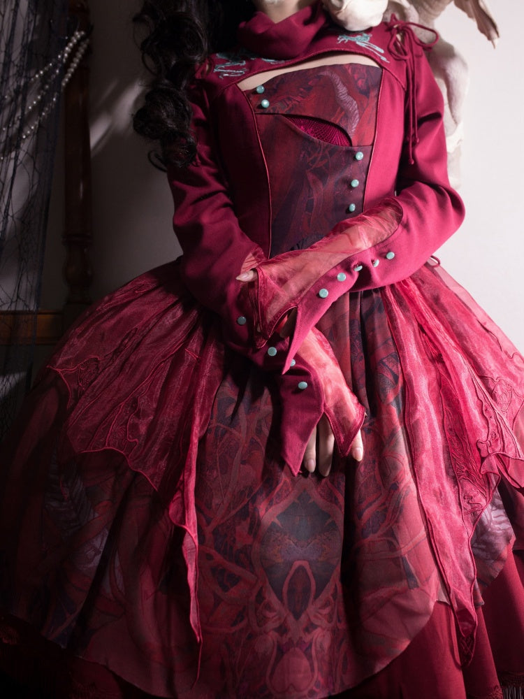 Rot/Schwarzes Cami Top