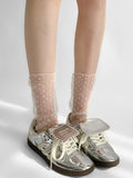 Socken mit Punkten Muster Weiß