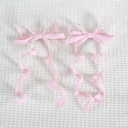 Lolita Pair Sweet Colors Hairclips Ribbon A Bowknot Cute 15 And Curly of