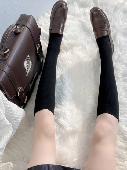 JK Uniform Unterkniestrümpfe aus Strick Schwarz