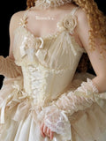 Large Flower Bead Chain Lolita Brooch 6 Colors - Moon River