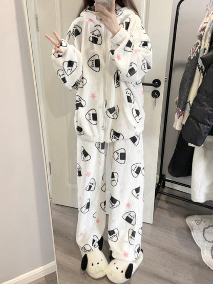 白米ボールフード付き厚手パジャマセット