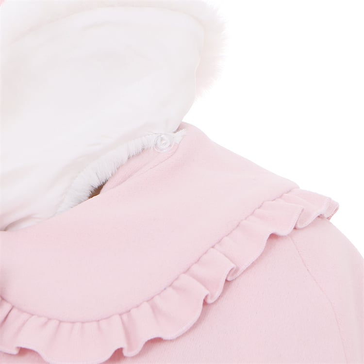 Pan Long Peter Plush with Elegant Jirai Kei Collar and Detachable Cape Coat Pink