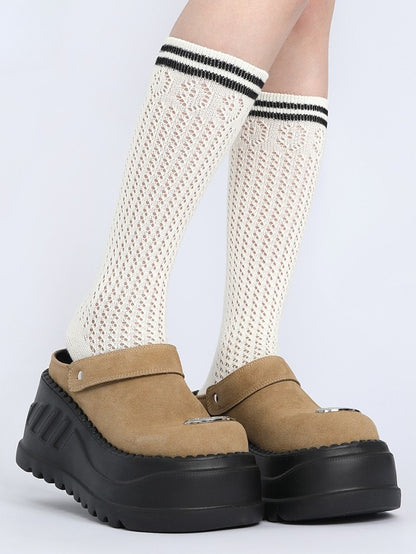 Fit Backless Slip-on Khaki Sole with Platform Design Shoes Black Birkenstock Slip-in