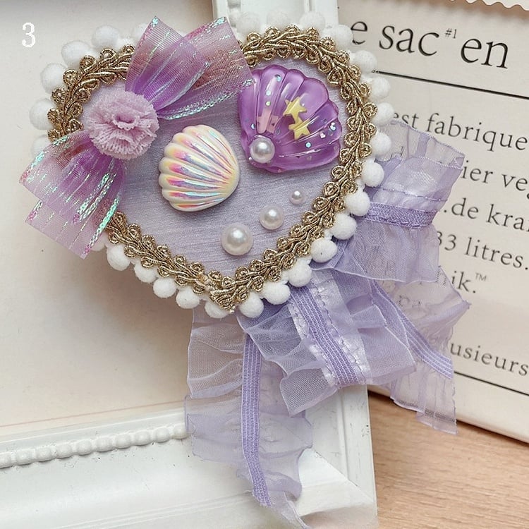 Herzförmige Schleife Optionen verziert süße Brosche Lolita