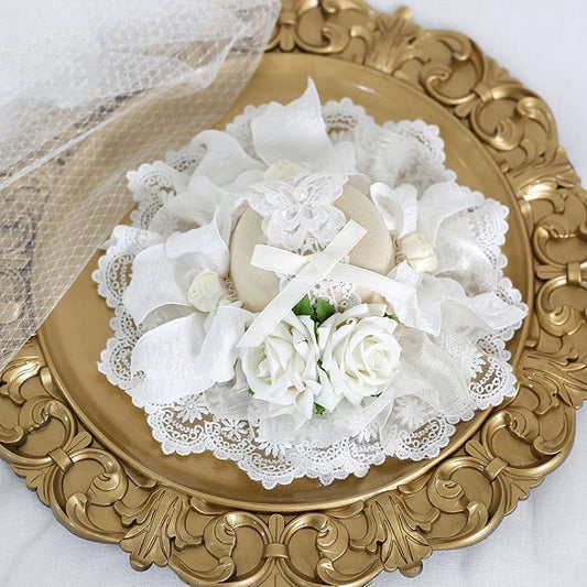 Beige Bowknot Beautiful With Hat Lolita Roses Lace-trimmed Mini