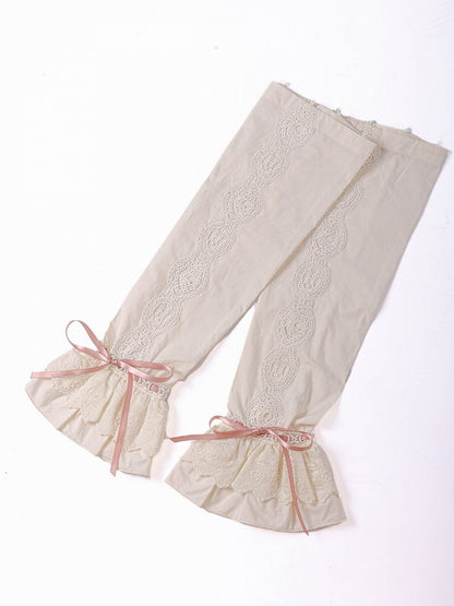 Beige Peter Pan Collar Blouse with Bow & Detachable Sleeves, Sweet Lolita - Alice Girl