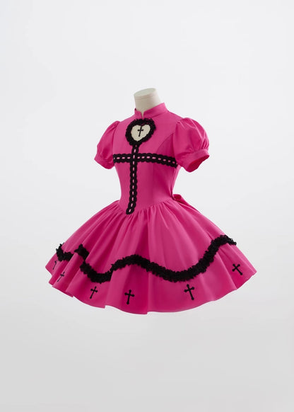 Subkultur Lolita Kleid Y2K Cross