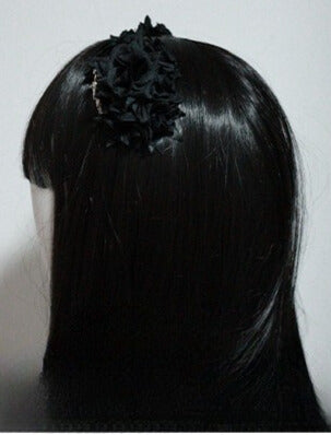 Krone Schwarz/Silber Haarspangen Design Ohr verziert Blumen Bär