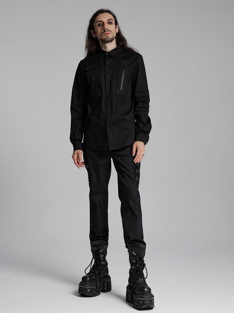 Men's Cyberpunk Black Shirt