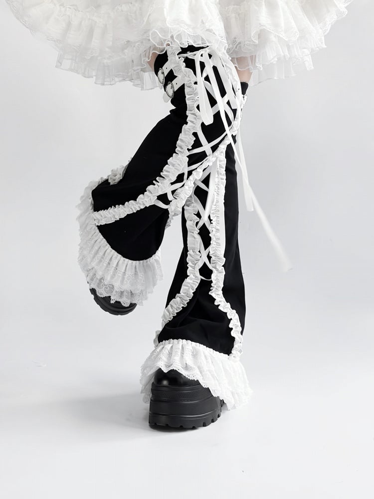Jambières en dentelle avec garniture de sangle - Île d'Alcatraz