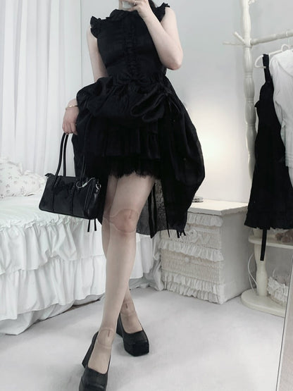 Schwarze und graue Knie- und Knöchelstrumpfhose