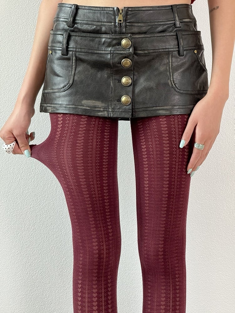 Colors Pattern Heart 5 Vertical Tights Stripe