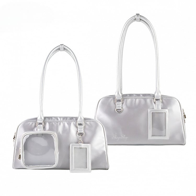 Hand mit abnehmbarer Ita-Haltertasche Silberkarte
