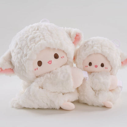 かわいい子羊の白いぬいぐるみバックパック/クロスボディ