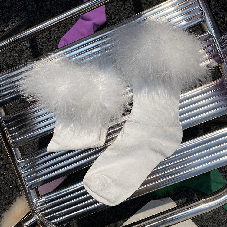 Socks Ruffled Colors Y2K Plush Cotton 9