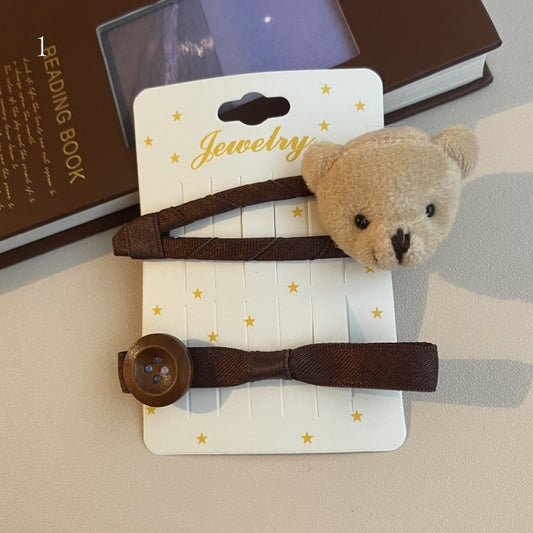 Design Brown 3 Bear Hairclips Options