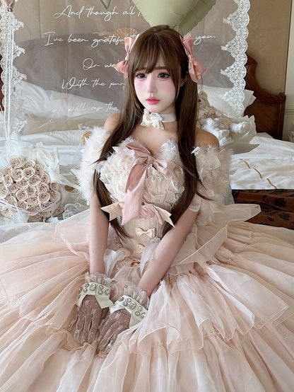 Feather Shawl Pink Soft Elegant - Diamond Honey