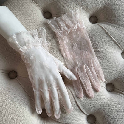Sweet Gloves Solid-Tone Lace Pastel Lolita