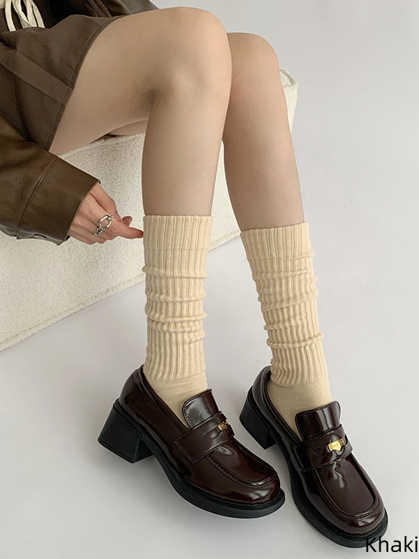 Knitted 9 Colors Calf Socks