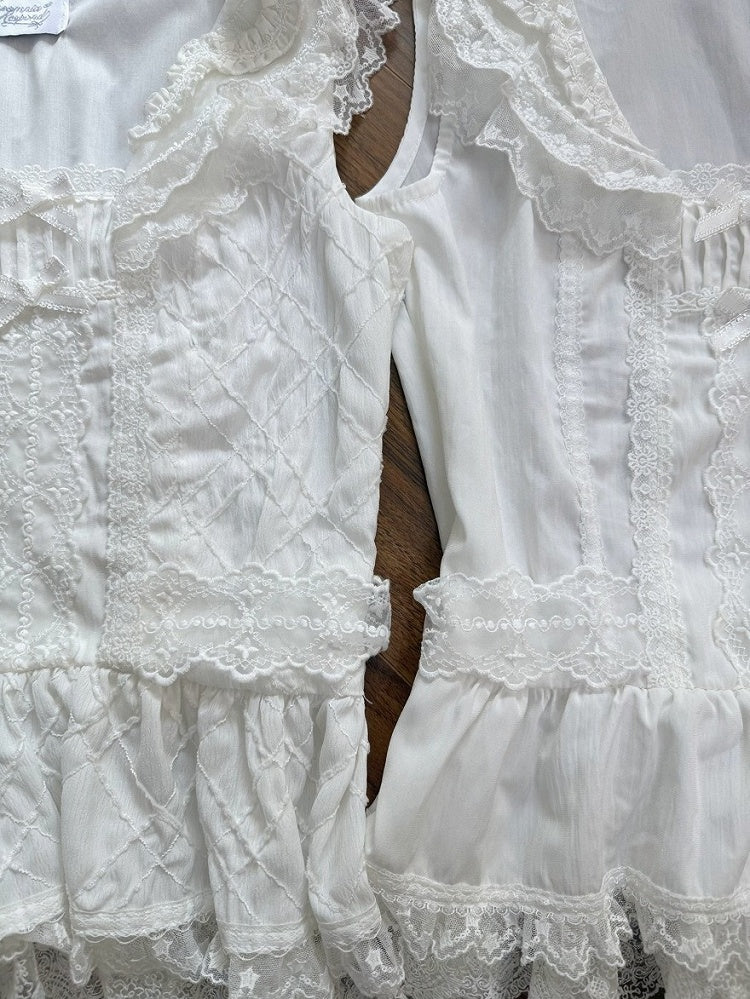 Ivory Lace-Trim Elegant Blouse (Two Styles) - Sleepless Unanswered