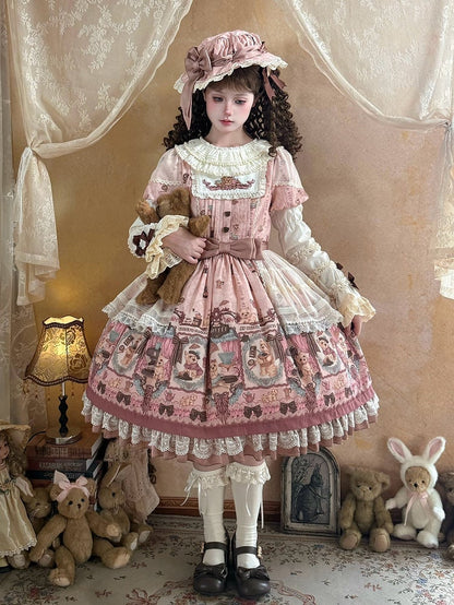 Cream Detachable Sleeves with Brown Bows - Stars Fall on the Foggy Island