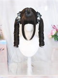 55-60CM Curly With Medium Wig Bangs Black