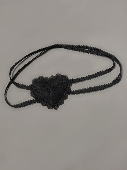 / Patch Weiß Rot Schwarz Herzförmiges Auge