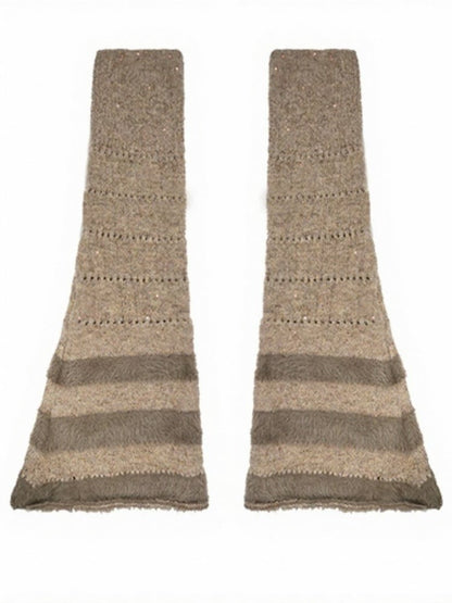 Knit Striped Sequin Leg Warmers - ModaSwings