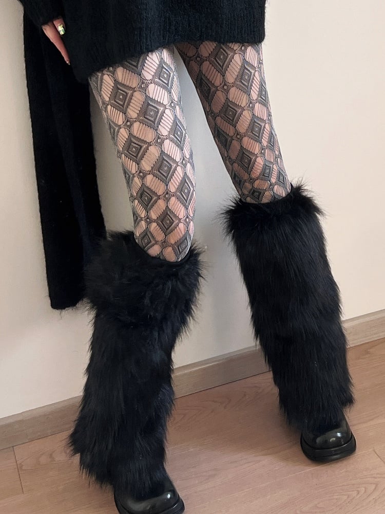White/Black/Gray Plush Warmers Y2K-Style 25CM/40CM Leg
