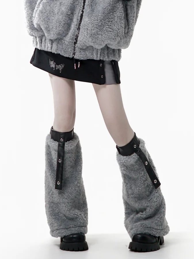 Covered Fleece - Lined Waist with Skirt Drawstring Elastic Black