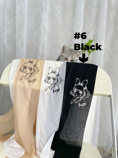 9 Options Lolita Print Tights