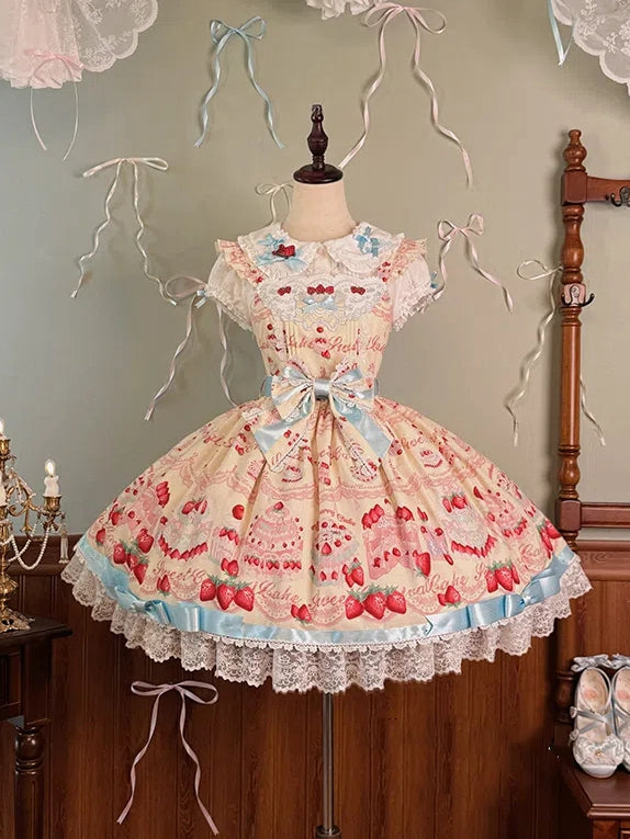 Collar Peter Blouse Decorated Pan Blue Puff Bows Sleeves White