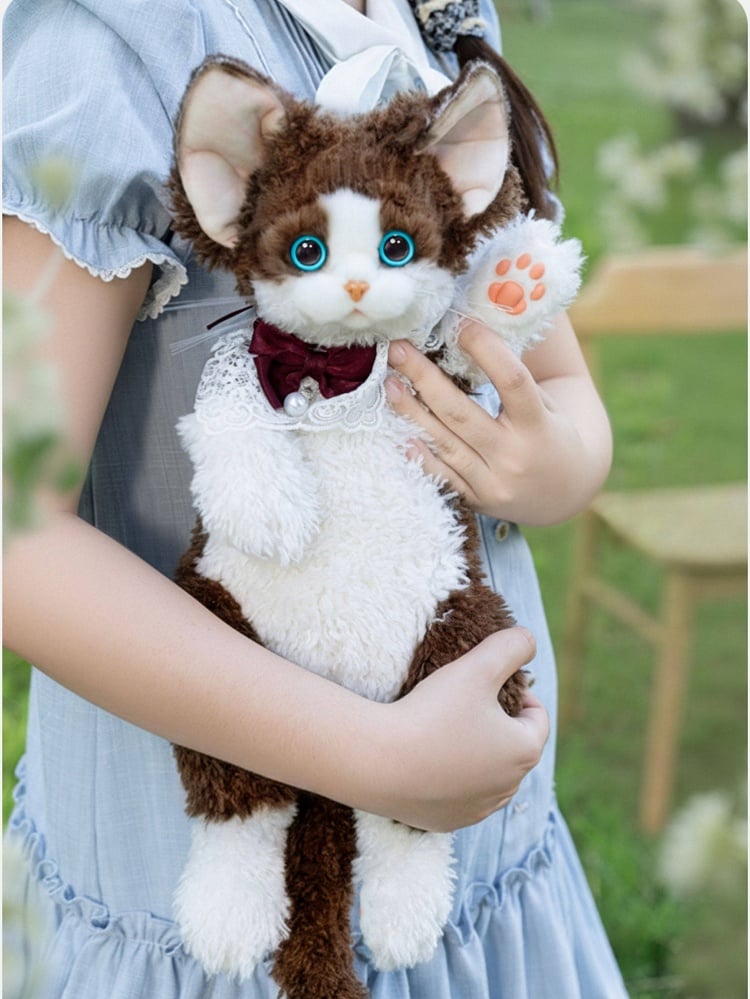 Backpack/Crossbody Cat Realistic Plush 3 Colors Devon Bag