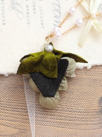 Grape Purple/Green Necklace Sweet Lolita Pendant