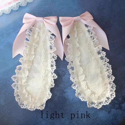 Haarspangen mit Schleifendetails und Spitzenbesatz und Hasenohren