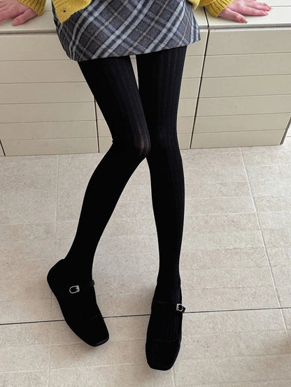 Ribbed Pantyhose Colors) Classic Lightweight Vertical (Multiple