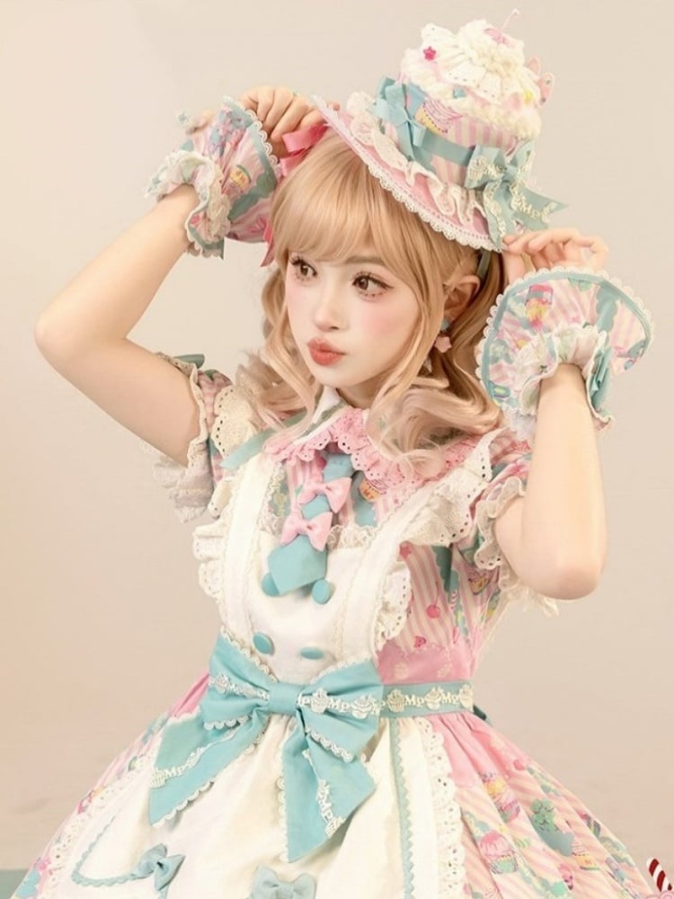 Striped Mini Details Color Lolita Hat Bow and – Bunny 3 Options with Accents Sweet