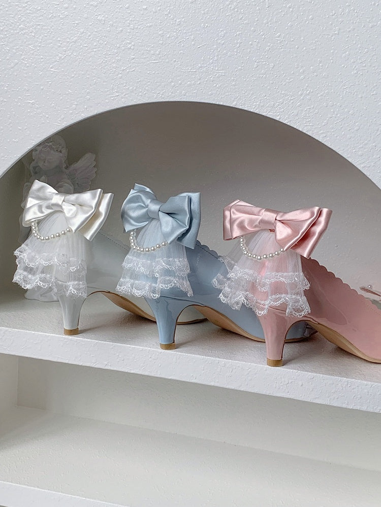 Shoe Charm Beaded Clips Lace with Details Options Bowknot Color Chain 4