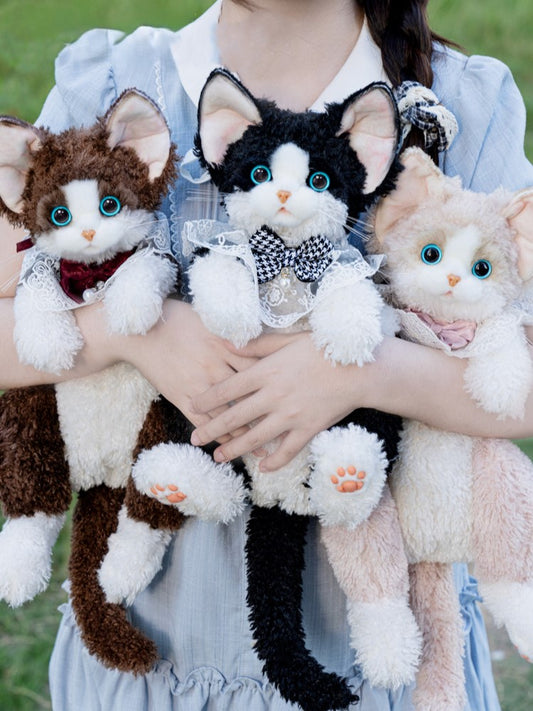 Backpack/Crossbody Cat Realistic Plush 3 Colors Devon Bag