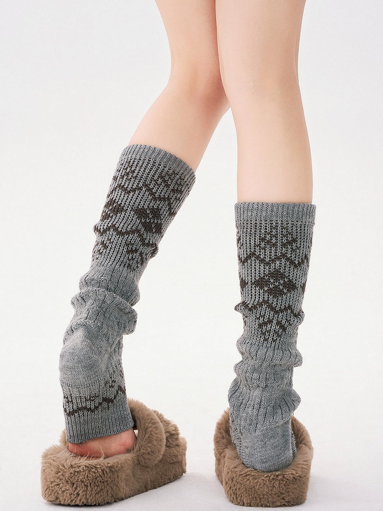 Jambières cache-pieds Fair Knit à 4 couleurs, style Île