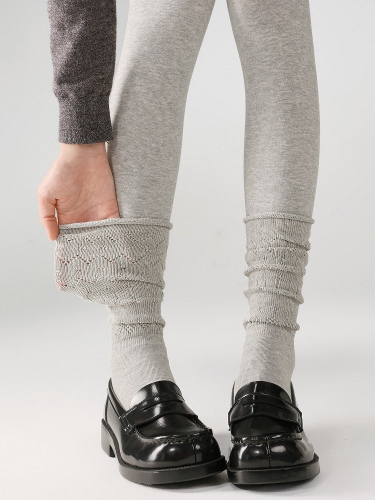 Socks Lace-Pattern (4 Slouchy Colors)