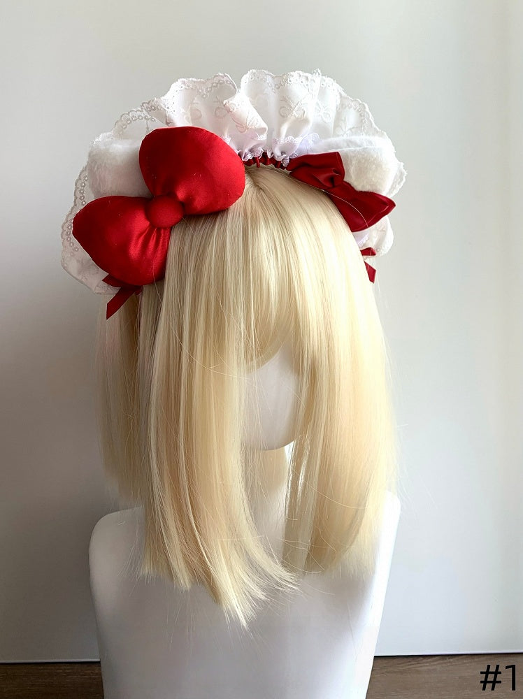 Options Cute Lolita Bowknot - 3 Kitty Ears Available Color Sweet Maid KC Plush