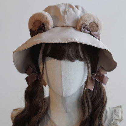 Bear Details Options Color Hat Ear Bowknot 4