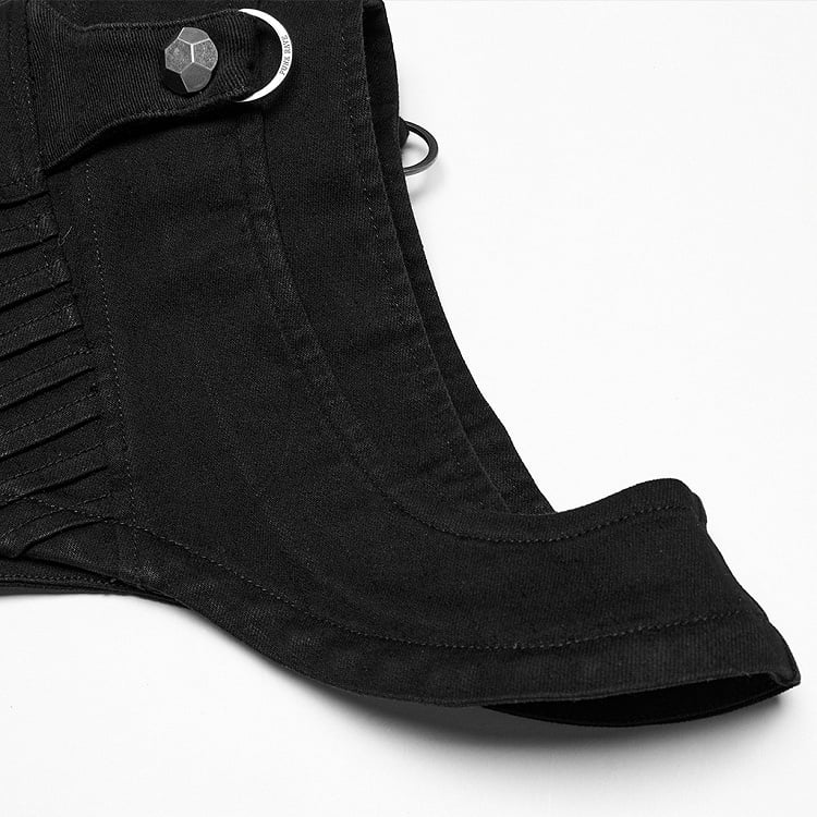 Ultra Vest Short Black Punk Men's Denim