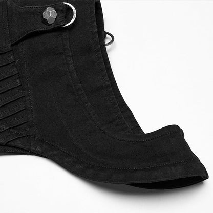 Ultra Vest Short Black Punk Men's Denim